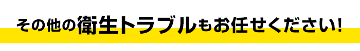 その他の衛生トラブルもお任せください！