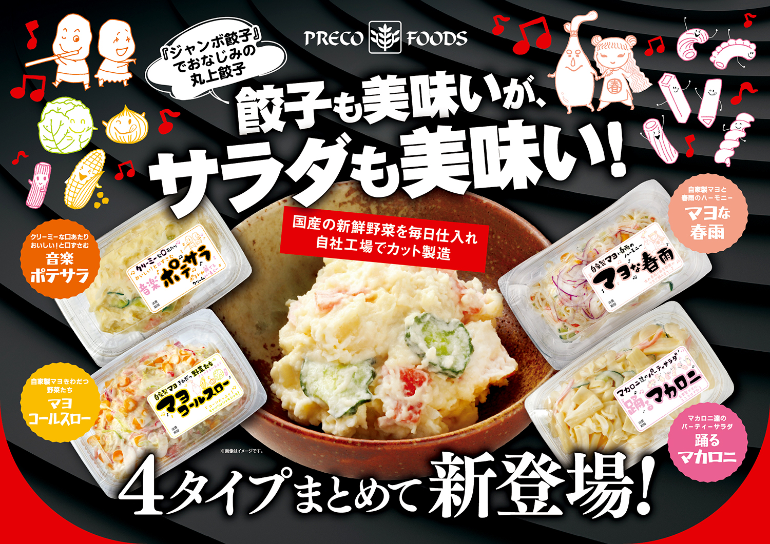 一般向けに国産野菜と自家製マヨネーズのサラダを発売！新商品の